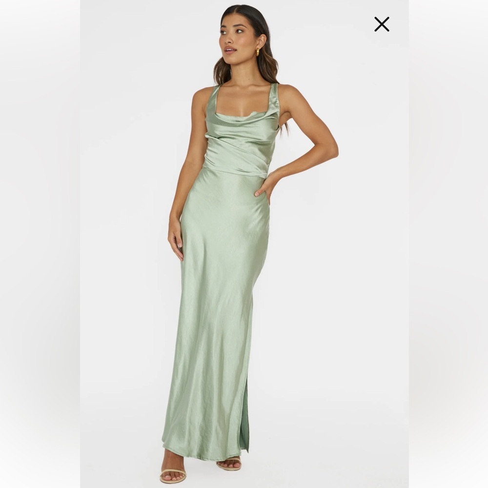 Sitara Tied Back Maxi Dress Sage